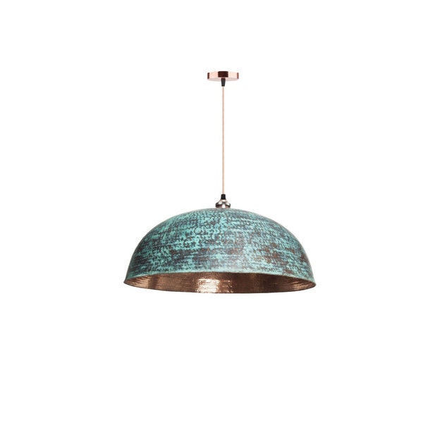 Oxidized Dome Pendant Light Brass Lampshade Ceiling Light , Copper Handmade Lighting Kitchen Island light ,Copper Lampshade Art deco lamp