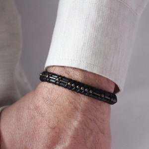 Morse-Code Armband benutzerdefinierte Vatertagsgeschenk von Tochter Sohn Bruder personalisierte Mann Geschenk von Frau Valentines Geschenk für Freund