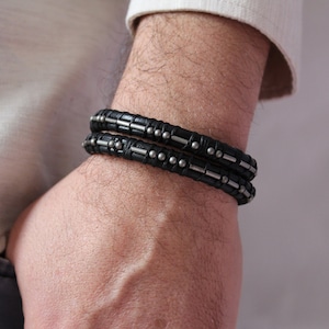 Morsecode Armband personalisiert, Lederarmband für Männer, Freundschaftsarmband, personalisiertes Armband, Freundschaftsarmband
