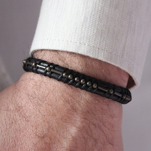 Valentines Day Gift for Him, Custom Morse Code Bracelet, Manly Gifts, Guy Bracelet, My Person, I Love You, Soulmate Boyfriend Husband gift