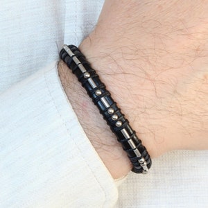 Morse Code Bracelet, Personalized Morse Code Jewelry, Custom Morse Code Bracelet, Personalized Gift for Men, Boyfriend Gift, Husband Brother