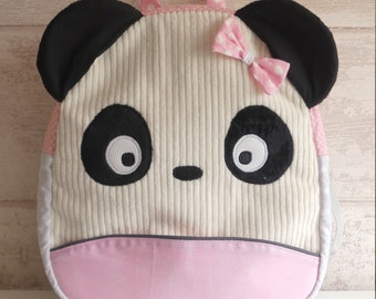 Panda backpack for customizable children, nursery, nursery, swimming pool, picnic bag