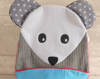 Children's backpack, customizable, mouse, nursery, nursery, swimming pool, picnic bag