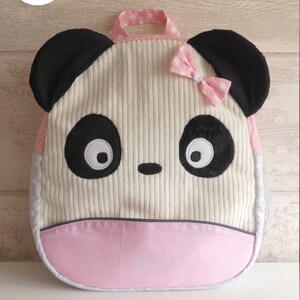 Personalisierbarer Panda-Rucksack für Kinder, Kindergarten, Krippe, Schwimmbad, Picknicktasche