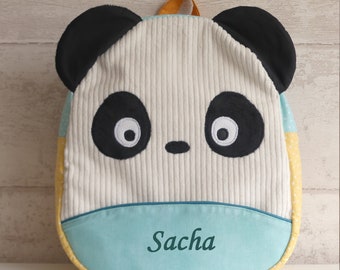 Panda backpack for customizable children, nursery, nursery, swimming pool, picnic bag