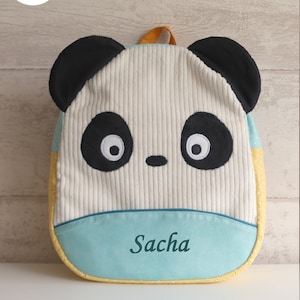 Personalisierbarer Panda-Rucksack für Kinder, Kindergarten, Krippe, Schwimmbad, Picknicktasche