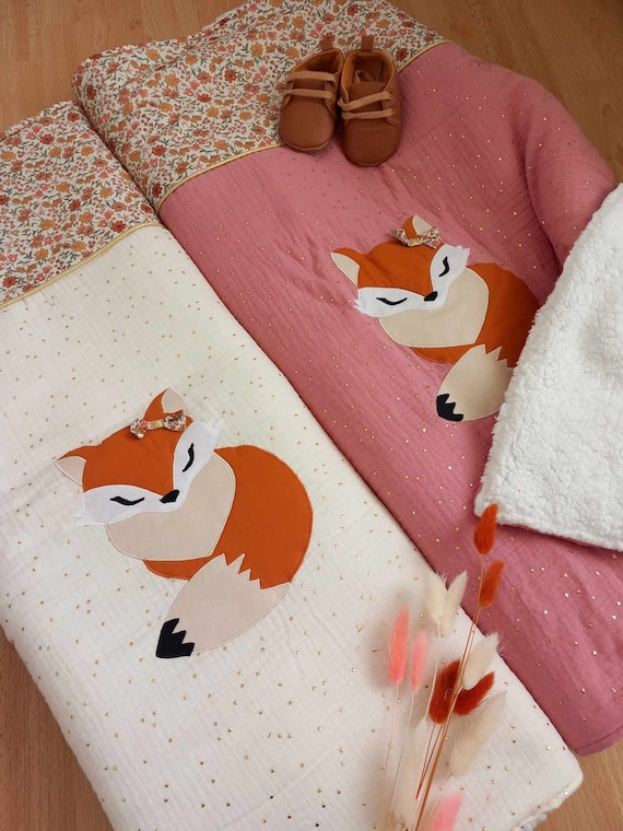 Couverture Douce Pour Bébé Garçon Et Fille - Double Couche - Dos À Pois - Avec Imprimé Océan