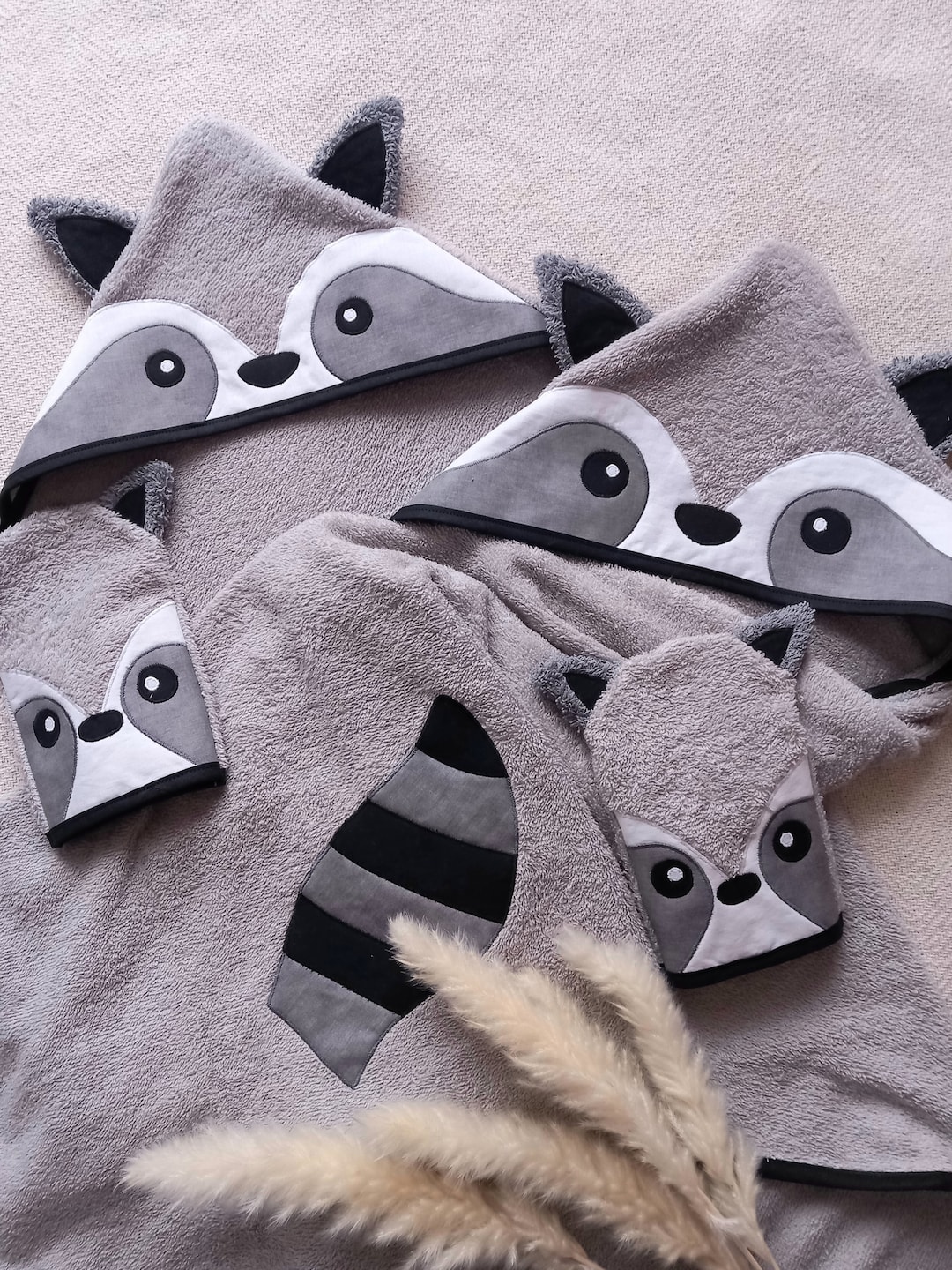 Nattou Cape De Bain Et Gant De Toilette, 75 X 75 Cm, Iris Et Lali, Rose