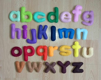 Felt alphabet for children, letters of the alphabet