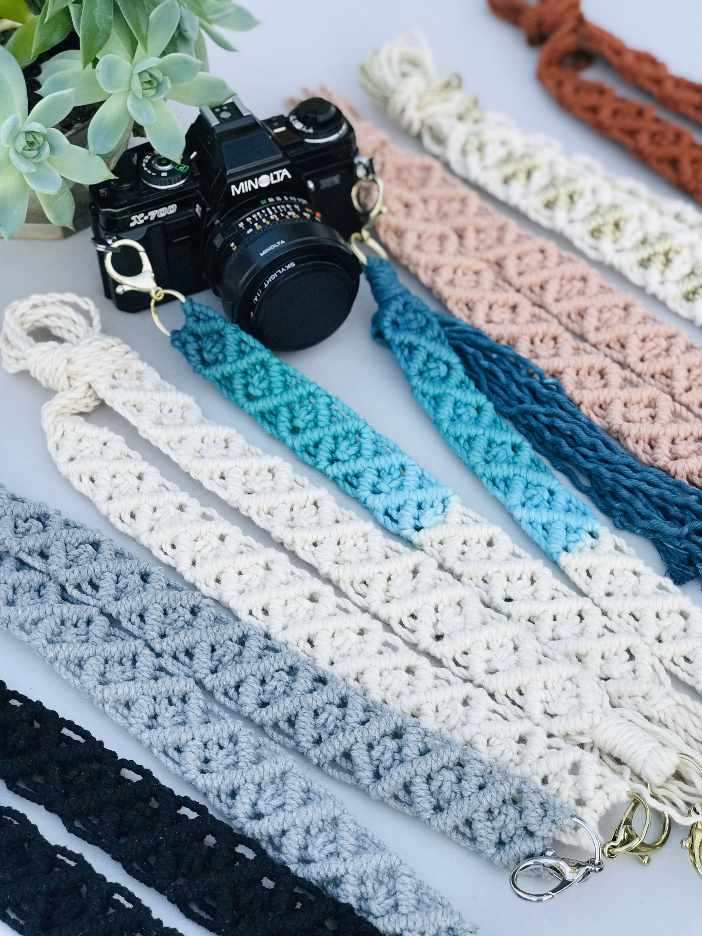 Macrame Camera Strap Handmade Adjustable Boho Rose Macrame Etsy
