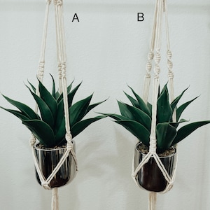 Macrame Plant Hanger Planter | Handmade Modern Macrame Plant Hanger Planter