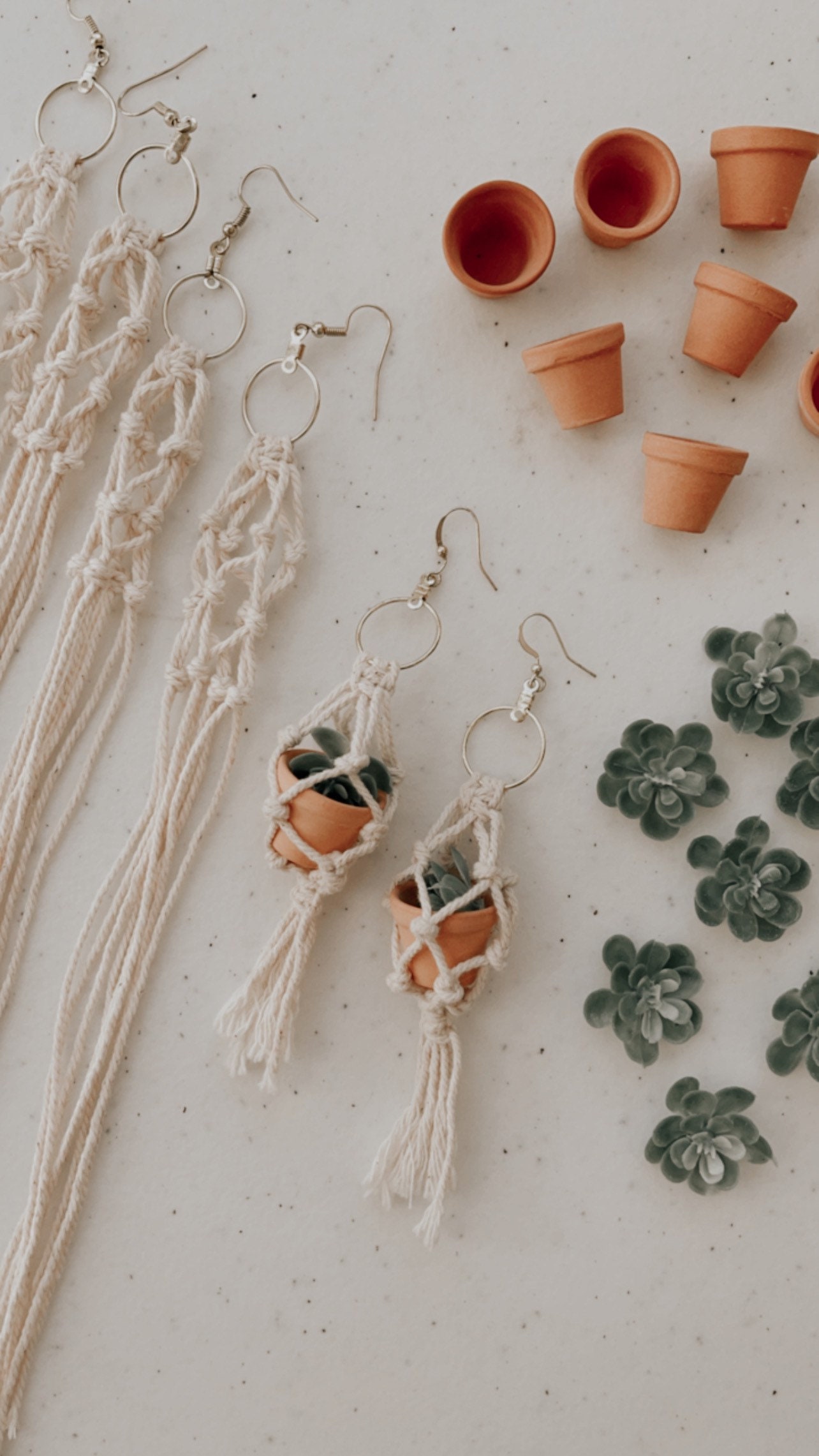 Plant hanger earrings discount