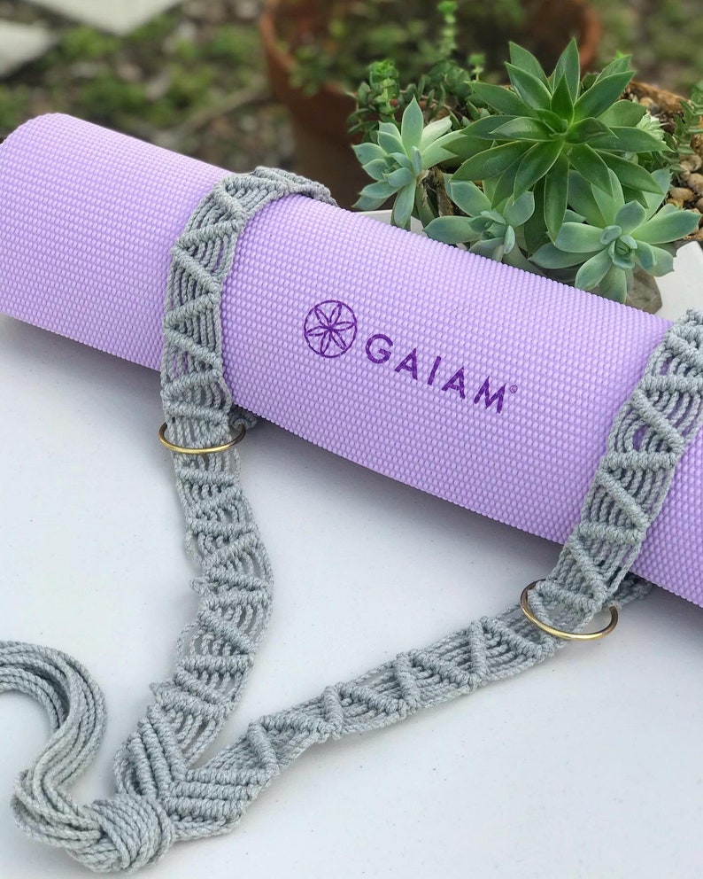 Handmade Macrame Boho Arrowhead Yoga Mat Strap Carrier Sling Color