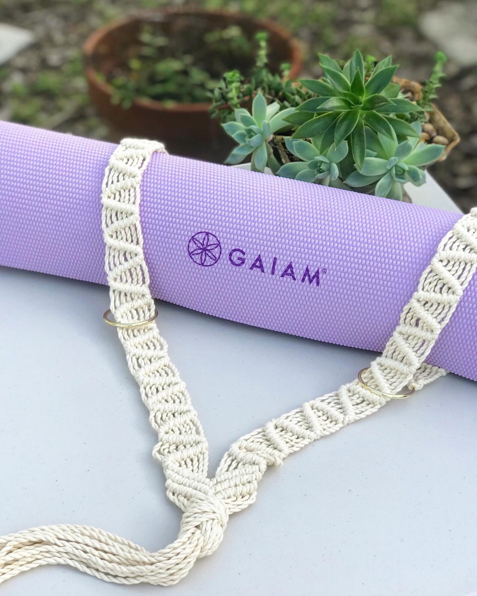 Macrame Yoga Mat Strap Handmade Macrame Boho Arrowhead Yoga Etsy