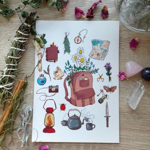 Carte Herborist Starter Pack inventaire aventure plante magie A5
