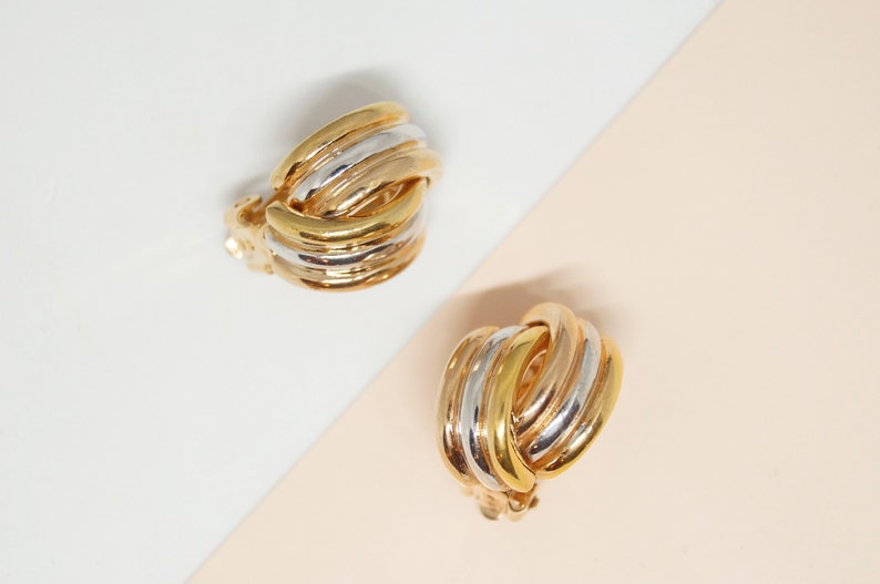 M&S Tiny hoop earrings Wide clip on earrings non pierced Etsy