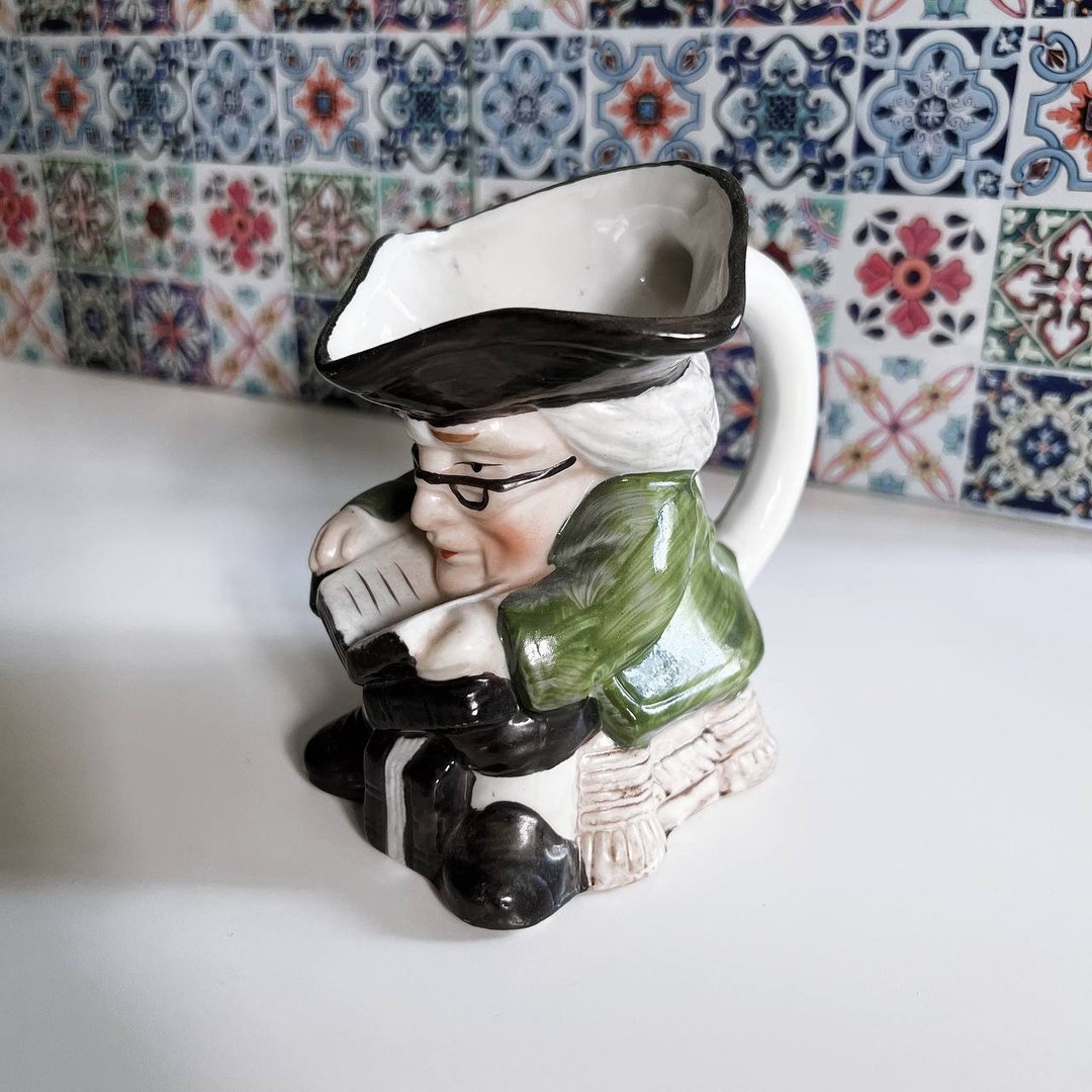 Vintage English Toby Mug, Porcelain Toby Jug Sitting Scholar Etsy