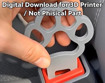 Seat Belt Dummy PawBuckle Dog Buckle Alarm Stopper 3D Print Model *Digital File Download*