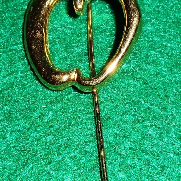 Gold Apple lepel pin or tie tack.