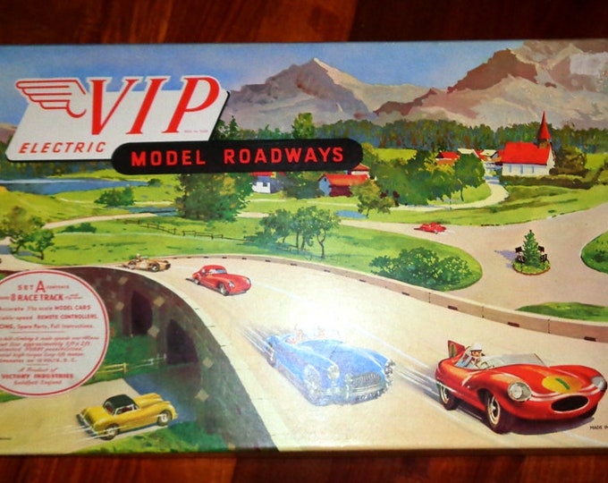 1950s VIP English Slot Car Set. Estate Sale Pickup Etsy