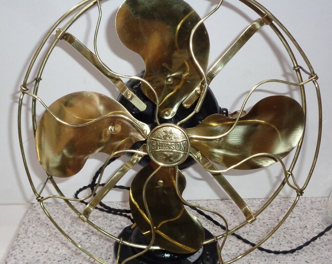 Antique Emerson Brass 4 Blade Fan. 19646 Refurbished - Etsy