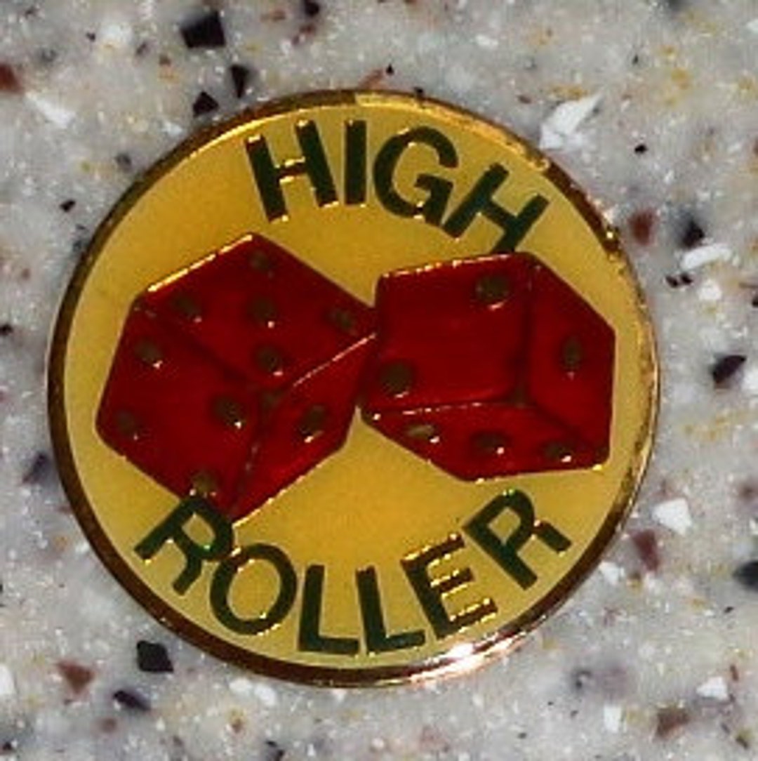 High Roller With Dice Medallion Appx 1.5 Inches Brass Back - Etsy