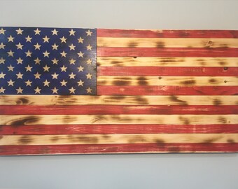 Rustic Flag Painted logo Torch Burned Made in the USA 19.5 x 37 Hand crafted wooden Iowa flag
