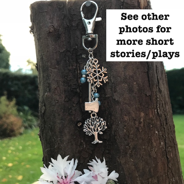 Oscar Wilde beaded bag charm - other short stories/plays and bead colours available