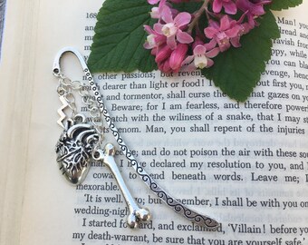 Mary Shelley's Frankenstein bookmark - more charms available