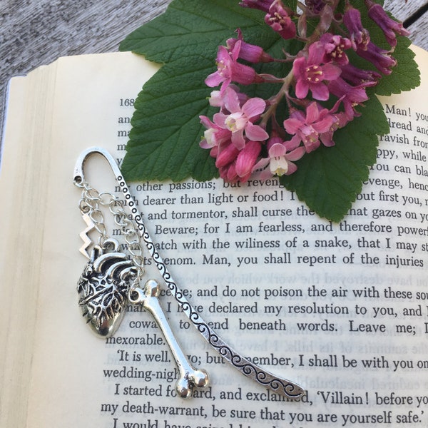 Mary Shelley's Frankenstein bookmark - more charms available