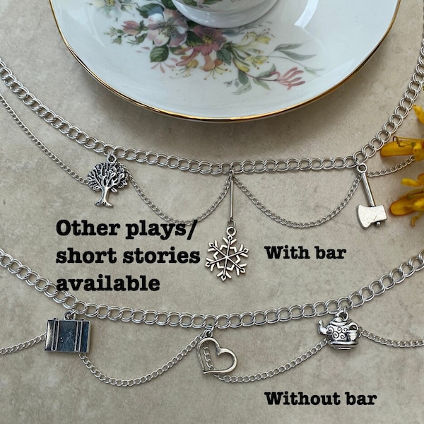 Oscar Wilde double chain choker with the theme of your choice - with or without bar