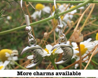 Shakespeare earrings - other charms available