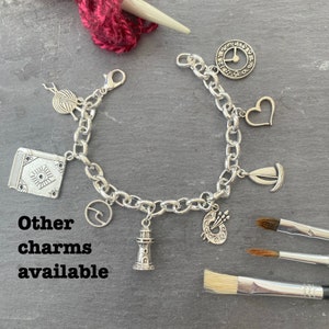 Virginia Woolf charm bracelet - other charms available