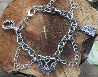 Bram Stoker's Dracula charm and chain bracelet - other charms available