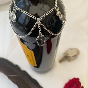 Edgar Allan Poe wine bottle necklace