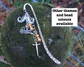 Agatha Christie beaded bookmark with the theme and bead colour of your choice.