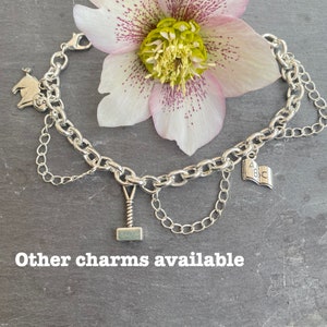 Thomas Hardy charm and chain bracelet - other charms available