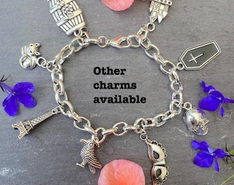 Edgar Allan Poe charm bracelet - more charms available
