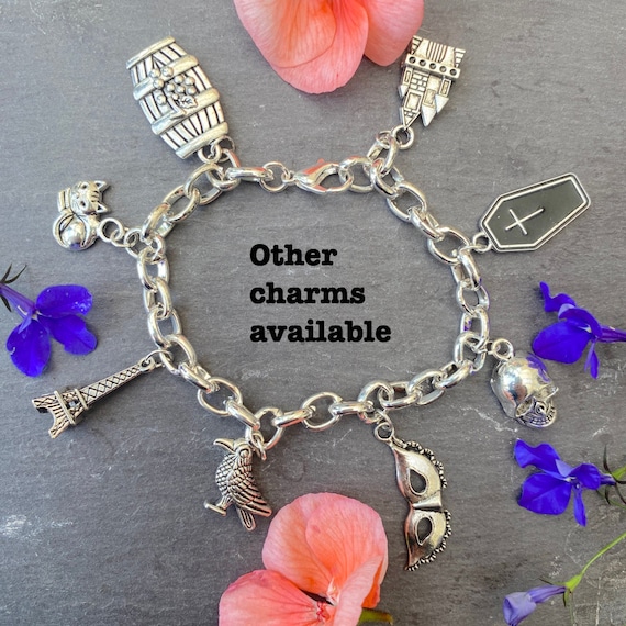 Edgar Allan Poe Charm Bracelet More Charms Available 