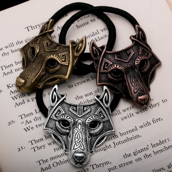 Viking Norse Celtic Hair Tie Fenrir Wolf Etsy