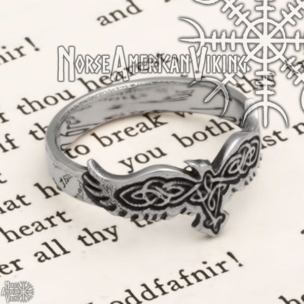 Viking Raven Ring 316L Stainless Steel