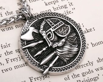 Collar con colgante de acero inoxidable Viking Odin Yggdrasil World Tree of Life
