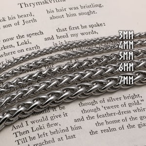 3mm Wheat Chain 316L Stainless Steel