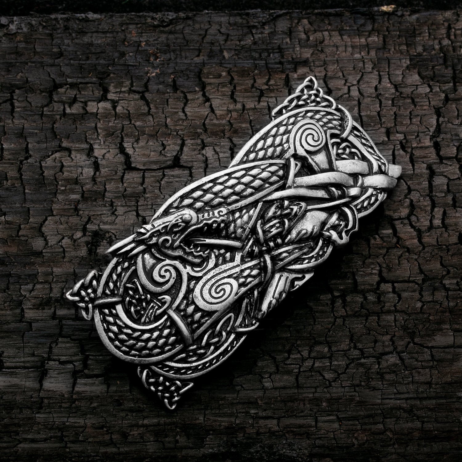 Viking Norse Celtic Dragon Knot Hair Barrette - Etsy