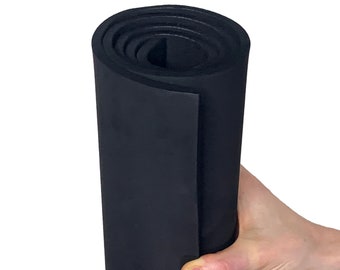 EVA Foam - 6mm Thickness 14" x 39" Sheet, Black or White options, Ultra High Density 85 kg/m3, by The Foamory for Cosplay Costumes Crafting