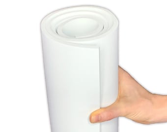 EVA Foam - 6mm Thickness 14" x 39" Sheet, White or Black options, Ultra High Density 85 kg/m3, by The Foamory for Cosplay Costumes Crafting