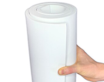 EVA Foam - 8mm Thickness 14" x 39" Sheet, White or Black options, Ultra High Density 85 kg/m3, by The Foamory for Cosplay Costumes Crafting