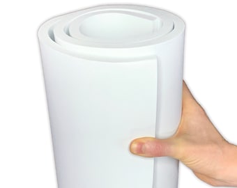 EVA Foam - 10mm Thickness 14" x 39" Sheet, White or Black options, Ultra High Density 85 kg/m3, by The Foamory for Cosplay Costumes Crafting