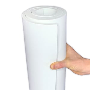 EVA Foam - 8mm Thickness 14&quot; x 39&quot; Sheet, White or Black options, Ultra High Density 85 kg/m3, by The Foamory for Cosplay Costumes Crafting