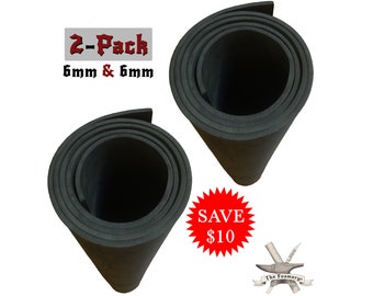 2-Pack: 6mm Thick EVA Foam 35" x 59" Sheets, Black or White, Ultra High Density 85 kg/m3 by The Foamory, Cosplay Costuming and Crafting
